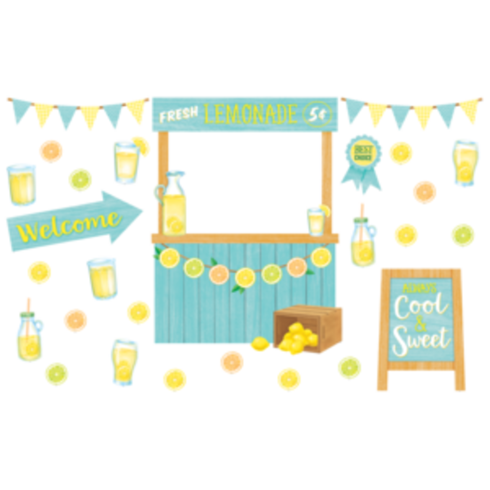 Teacher Created Resources Lemon Zest Lemonade Stand Bulletin Board Set [TCR8491]