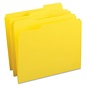 Business Source Yellow Colored File Folders 1/3 Cut