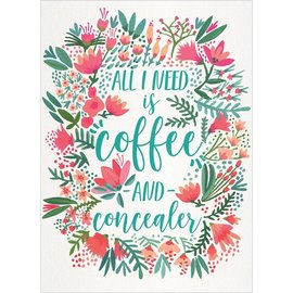 TREE-FREE GREETINGS Coffee and Concealer All Occassion Greeting Card
