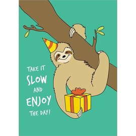 TREE-FREE GREETINGS Slow Sloth Birthday Birthday Greeting Card