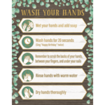 Teacher Created Resources Eucalyptus Wash Your Hands Chart 17x22 [TCR7506]