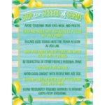 Teacher Created Resources Lemon Zest Stop the Spread of Germs Chart 17x22 [TCR7505]