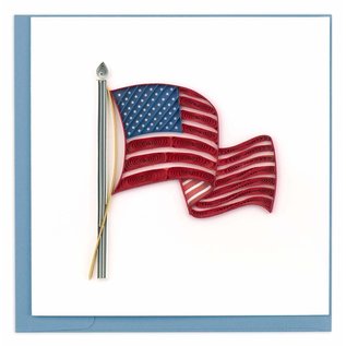 QUILLING CARDS, INC Quilling Card American Flag All Occasion Greeting Card