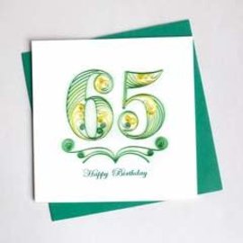 QUILLING CARDS, INC Quilled 65th Birthday Card