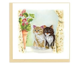 Paper quilling animal art, cat. | Greeting Card