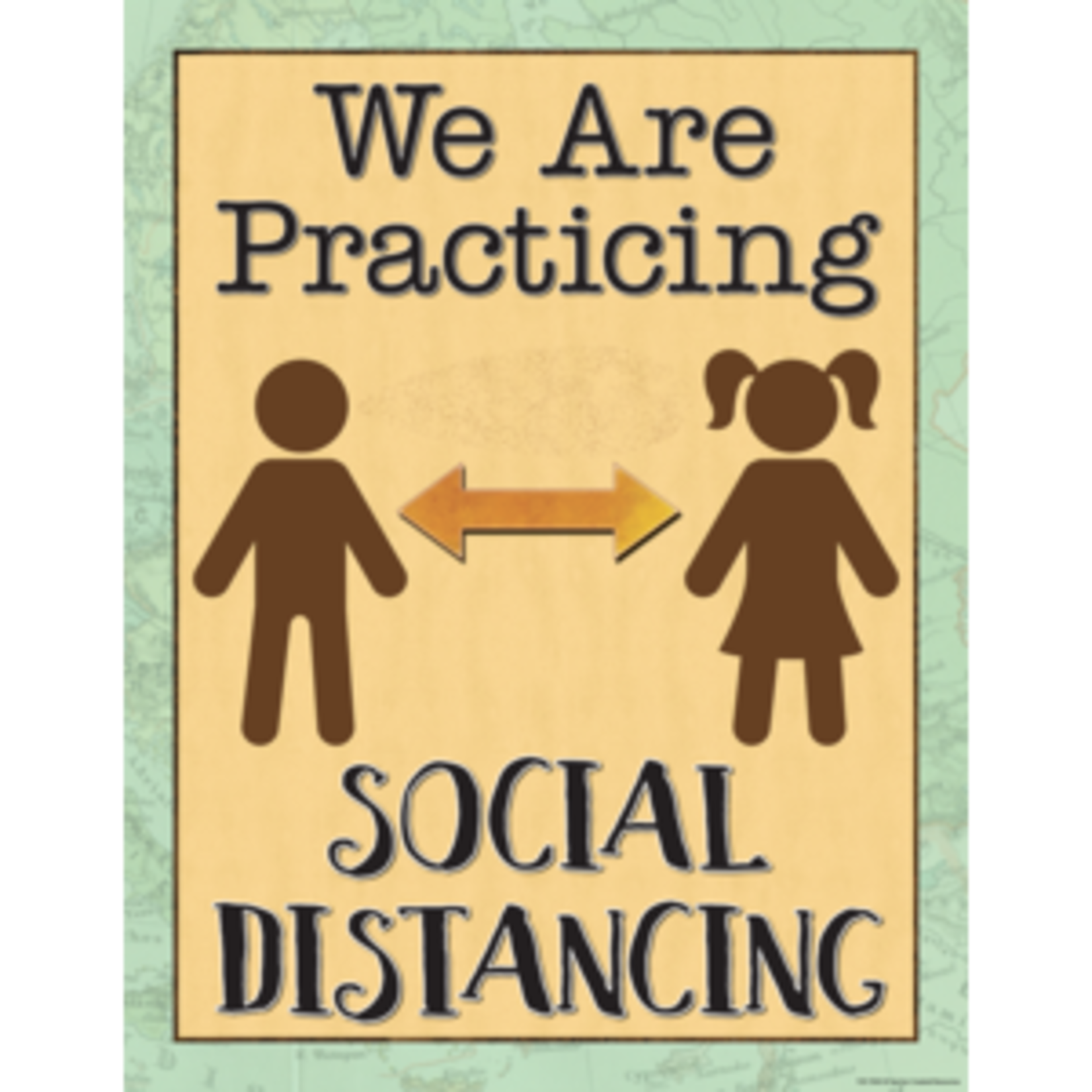 Teacher Created Resources Travel the Map We are Practicing Social Distancing Chart [TCR7502]
