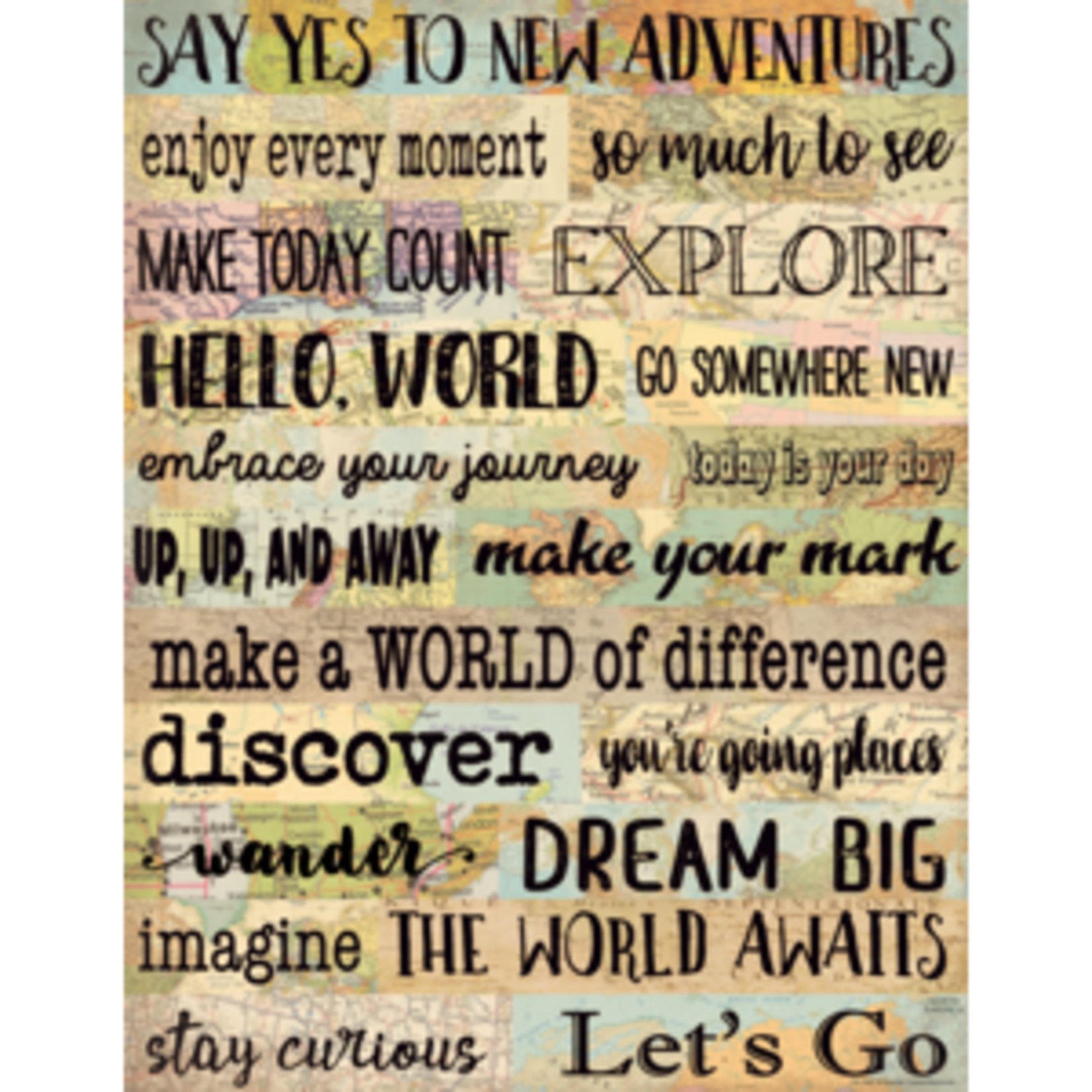 Teacher Created Resources Travel the Map New Adventures Chart 17x22 [TCR7965]