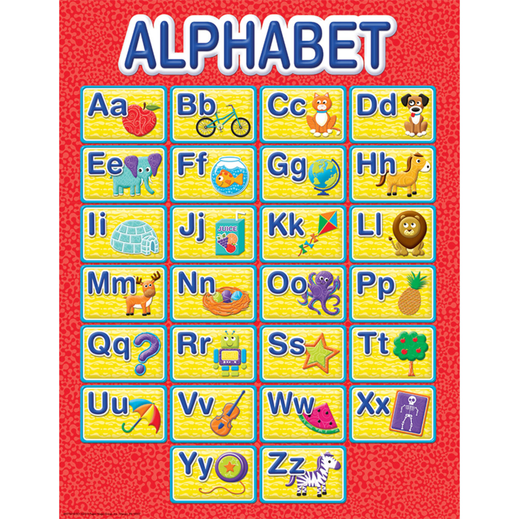 EUREKA Color My World Alphabet  Learning Chart 17x22 [P837341] [P837341]