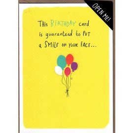 PAPER PLANET Put a Smile on Your Face Birthday Greeting Card