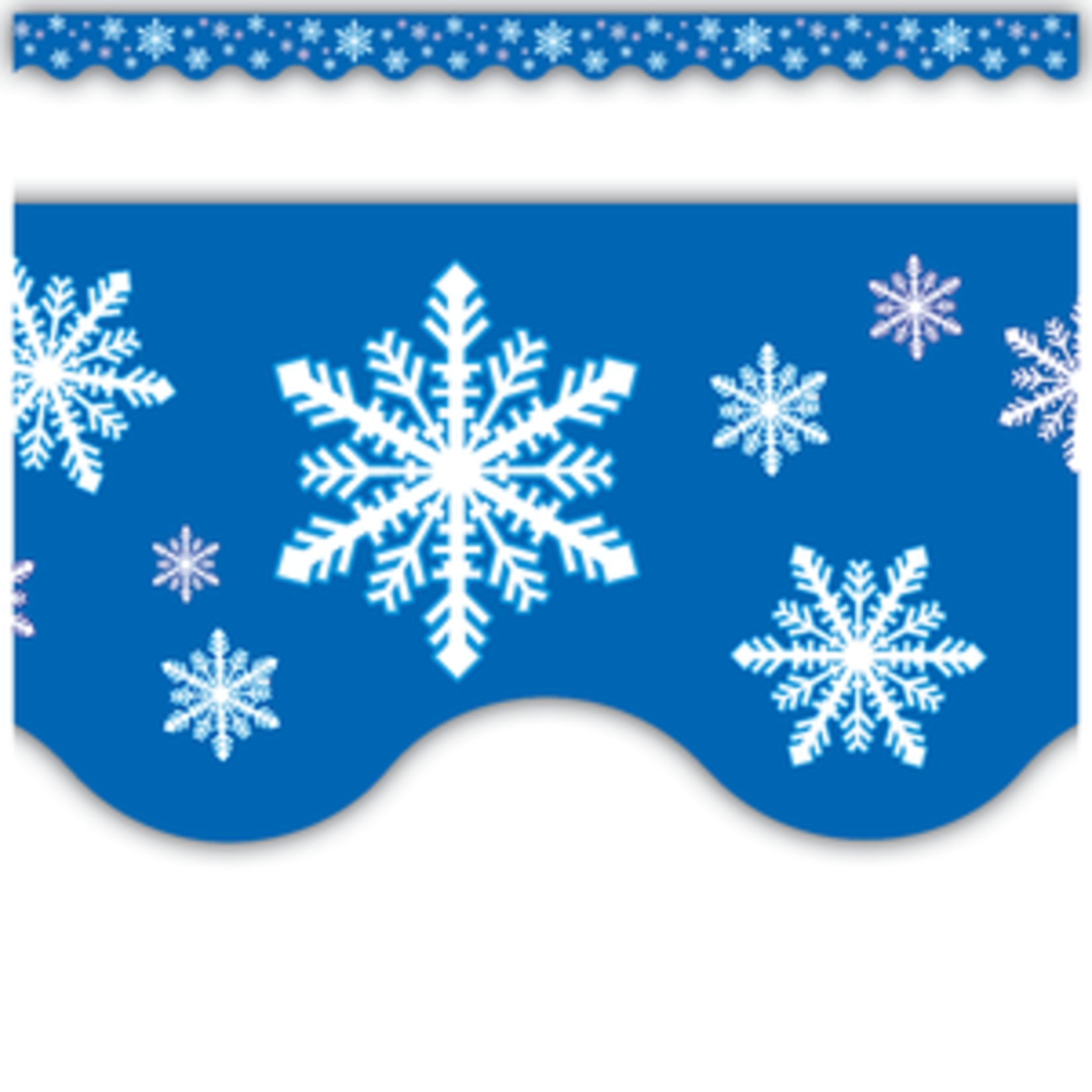 Teacher Created Resources Snowflakes Scalloped Border Trim [TCR4139]