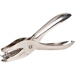 Business Source Single-Hole Punch 1 Punch Head - 1/4" Hole Diameter - Silver [BSN62895]
