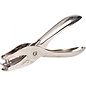 Business Source Single-Hole Punch 1 Punch Head - 1/4" Hole Diameter - Silver