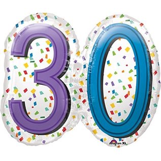 Rainbow Birthday 30th Birthday 25 inch Jumbo Balloon