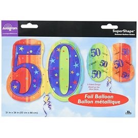 Aged to Perfection a Year to Celebrate 50 - 26 inch Mylar Balloon
