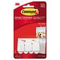 3M Command General Purpose Hooks, Micro, 0.5 lb Cap, White, 3 Hooks and 4 Strips/Pack