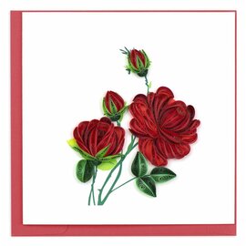 QUILLING CARDS, INC Quilled Red Roses Greeting Card