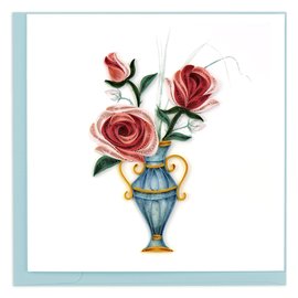 QUILLING CARDS, INC Quilled Victorian Rose Bouquet Greeting Card