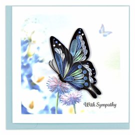 QUILLING CARDS, INC Quilled Sympathy Butterfly Greeting Card