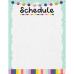 Teacher Created Resources Oh Happy Day Schedule Write-On/Wipe-Off Chart 17x22 [TCR7491]