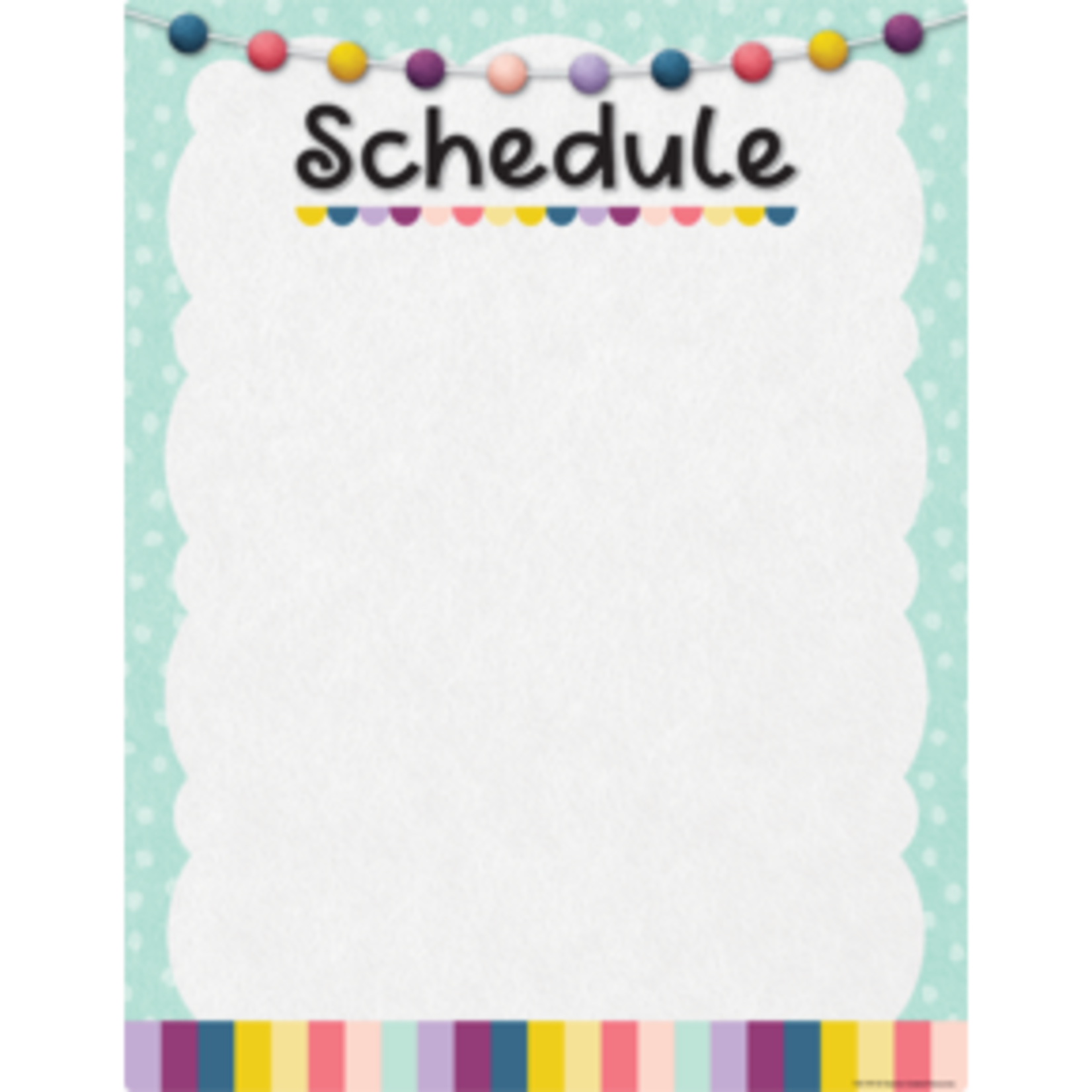 Teacher Created Resources Oh Happy Day Schedule Write-On/Wipe-Off Chart 17x22 [TCR7491]
