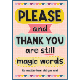 Teacher Created Resources Please and Thank You Are Still Magic Words Positive Poster