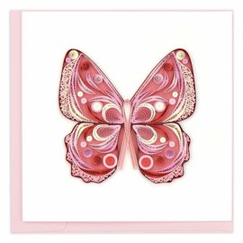 QUILLING CARDS, INC Quilled Joy to Life Pink Butterfly Greeting Card