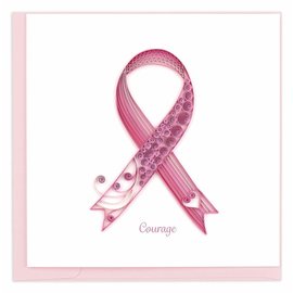 QUILLING CARDS, INC Quilled Breast Cancer Ribbon Card