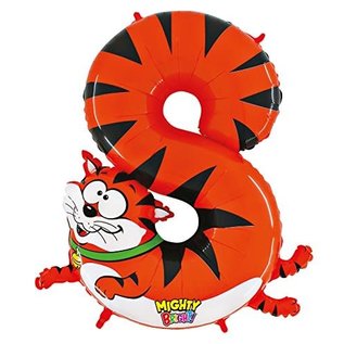 Betallic Betallic 40-inch Giant Number 8 Zooloon Cat Air Foil Balloon