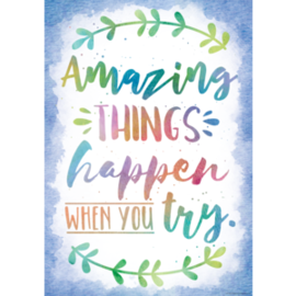 Teacher Created Resources Amazing Things Happen When You Try Positive Poster