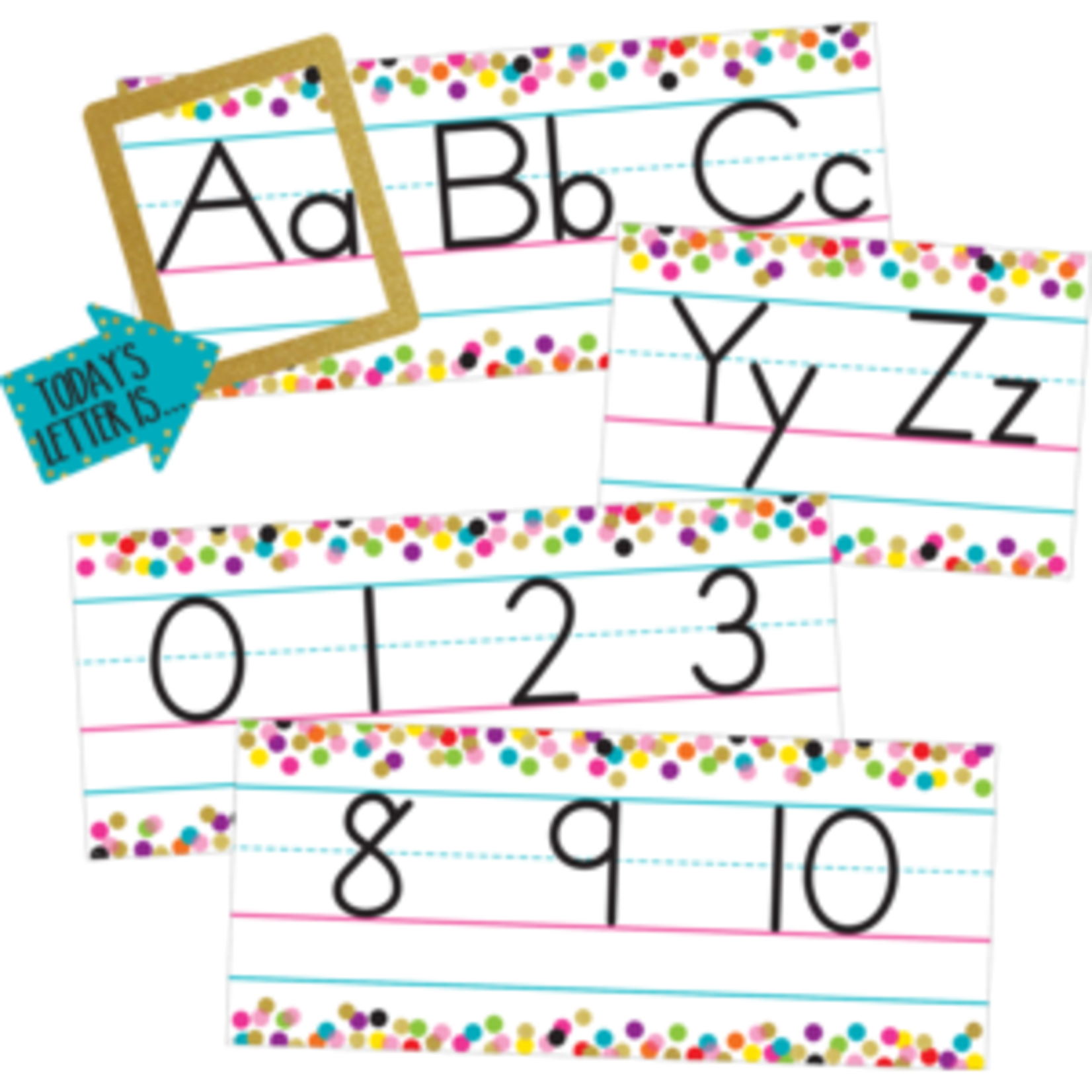 Teacher Created Resources Confetti Alphabet Line Bulletin Board [TCR8804]