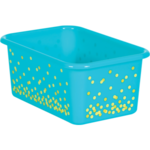 Teacher Created Resources Teal Confetti Small Plastic Storage Bin [TCR20893]