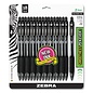 ZEBRA Zebra Z-Grip Retractable Ballpoint Pen, Medium 1 mm, Black Ink, Clear Barrel, 18/Pack