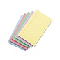 Business Source Universal Index Cards, 4 x 6, Blue/Salmon/Green/Cherry/Canary, 100/Pack