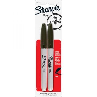 Sanford Brands Sharpie Fine Point Permanent Markers, Black, 2/Pack