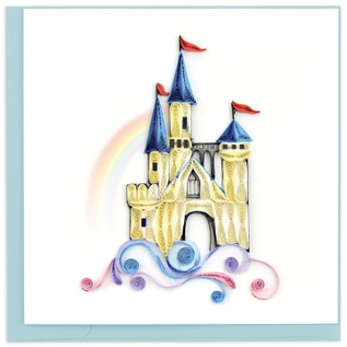 QUILLING CARDS, INC Quilled Castle in the Clouds Greeting Card