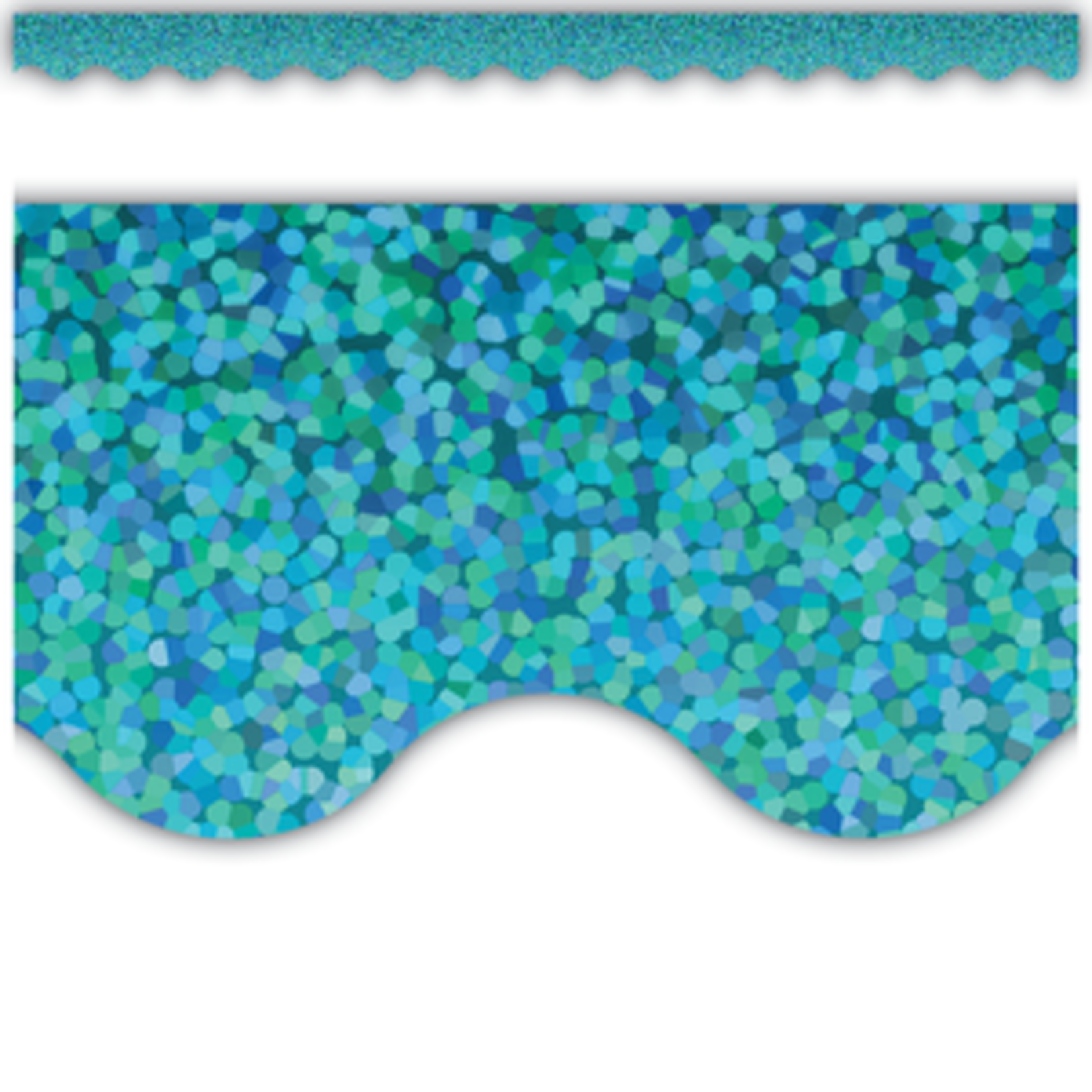 Teacher Created Resources Teal Sparkle Scalloped Border Trim [TCR8792]