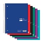 Office Depot Wirebound Notebook, 3-Hole Punched, 8" x 10 1/2", 5 Subjects, Wide Ruled, 180 Sheets, Assorted Colors