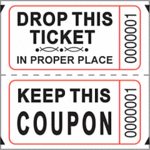 MAYFLOWER DISTRIBUTING Double Ticket Roll 2000 Tickets White [102-W]