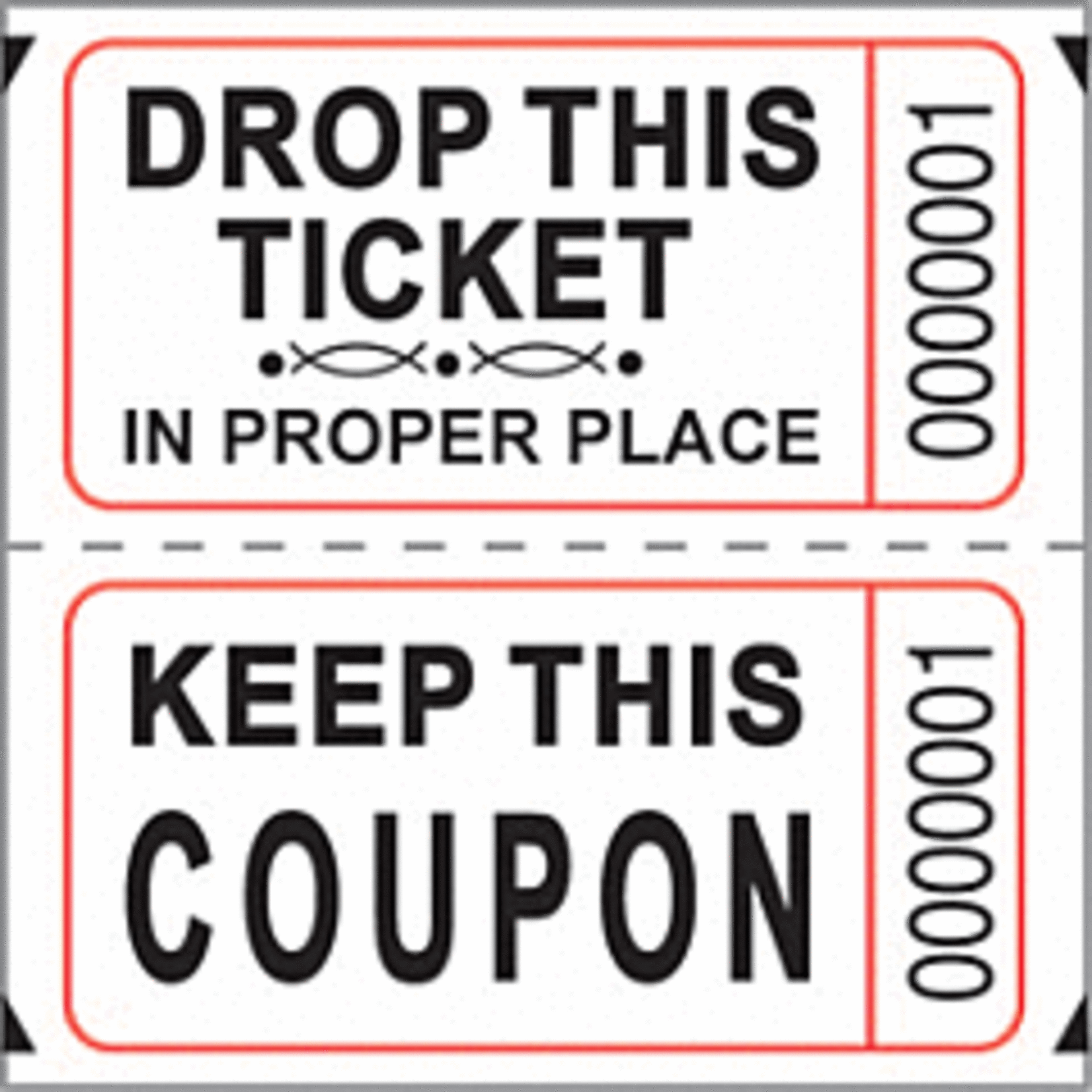 MAYFLOWER DISTRIBUTING Double Ticket Roll 2000 Tickets White [102-W]