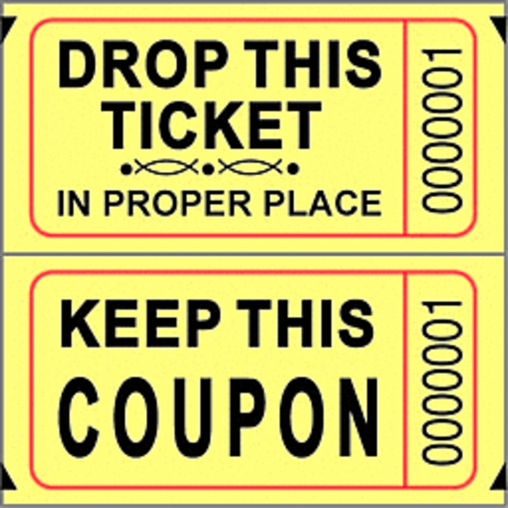MAYFLOWER DISTRIBUTING Double Ticket Roll 2000 Tickets Yellow [102-Y]
