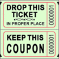 MAYFLOWER DISTRIBUTING Double Roll Tickets, 2000 Tickets - Green
