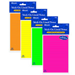 BAZIC BAZIC 50 Ct. 4 X 6 Neon Lined Stick On Notes [5122]