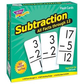 Trend Enterprises Subtraction 0-12 All Facts Skill Drill Flash Cards