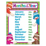 Trend Enterprises Months of the Year Sock Monkeys Learning Chart 17x22 (T38473)