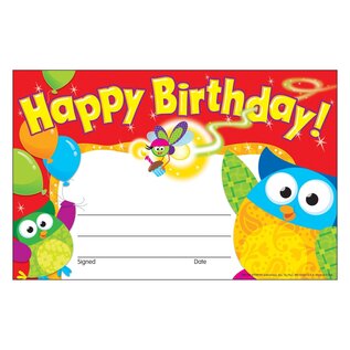 Trend Enterprises Happy Birthday Owl-Stars! Recognition Awards