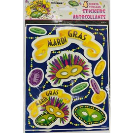UNIQUE Mardi Gras Stickers