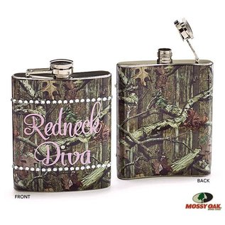 Burton & Burton Stainless Steel Flask Redneck Diva