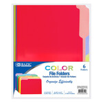 BAZIC BAZIC 1/3 Cut Letter Size Color File Folder (6/Pack) [3109]