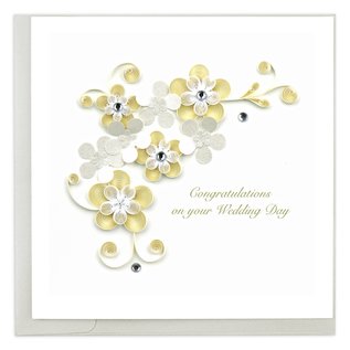 QUILLING CARDS, INC QUILLING CARD FLORAL WEDDING