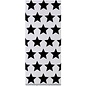 AMSCAN Goody Bags - Large Cellophane Clear with Black Stars and Twist Ties - 25 Pack